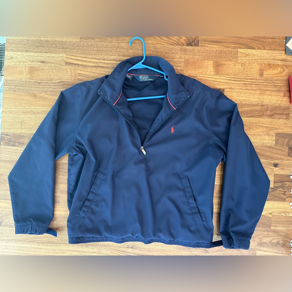 Vintage Polo Ralph Lauren Harrington 1/4 Zip Golf Pullover - Navy Blue - Medium